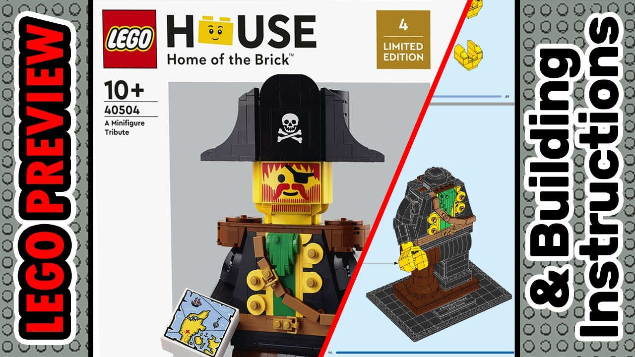 PREVIEW: 40504, LEGO Home of the brick, A Minifigure Tribute​ & Building Instructions! LEGO 2023
