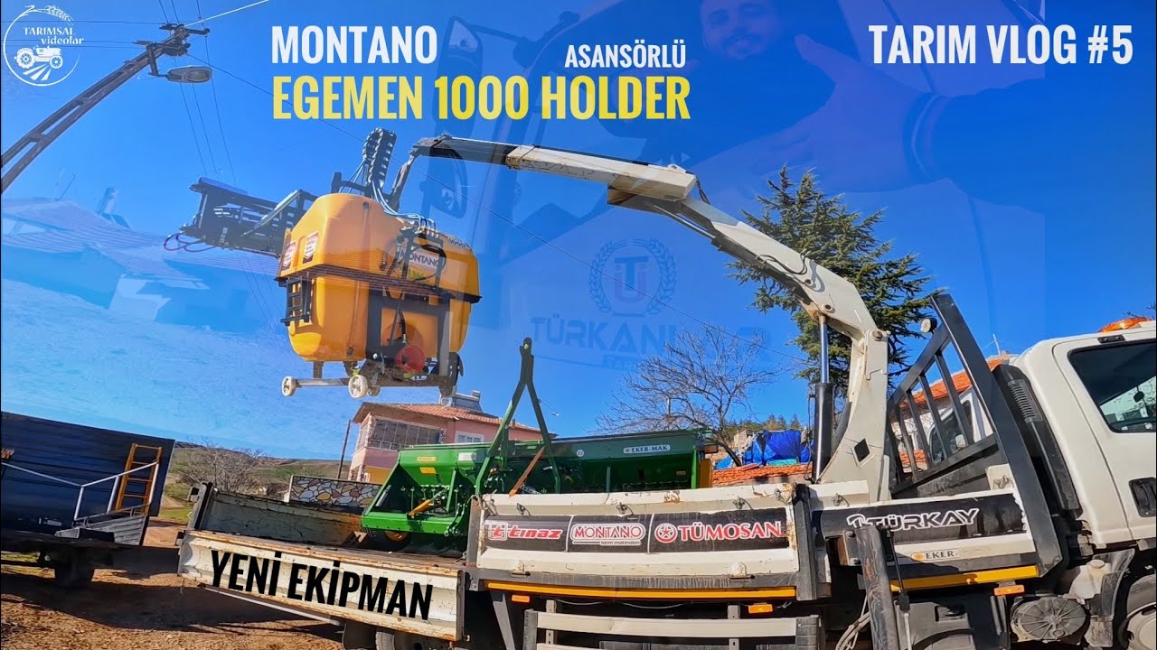 #TarımVlog5 | YENİ EKİPMANIMIZ MONTANO EGEMEN 1000LT HOLDER GELDİ. İlaç Makinemizi Aldık.