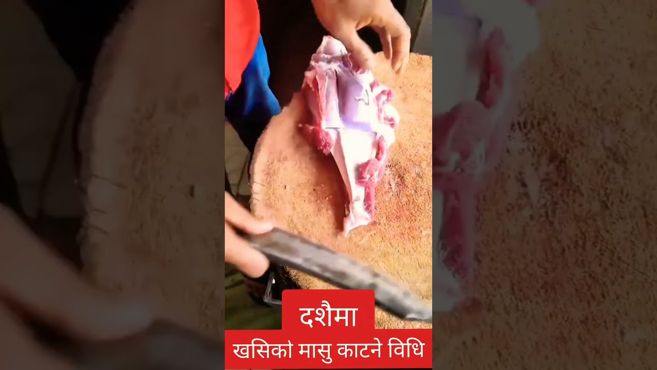 Happy Vijaya Dashami 2079 | Meat Cutting In Dashain | Dashain Meat Cutting | How to Cut Mutton