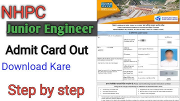 NHPC Admit Card Out 🔥 Download kare yaha se | Step by step