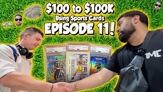 BAY AREA CARD SHOW!!  🤯🏝️📈  ($100 to $100K Using Sports Cards - EPISODE 11)