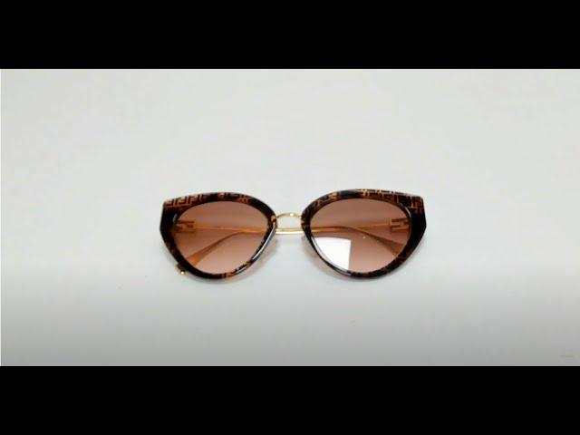 Fendi Sunglasses Model-FE40014U Color-55F Shiny Havana-Gold  display picture 1