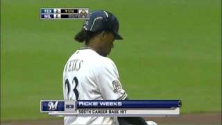 2010/06/12 Weeks' 500th career hit