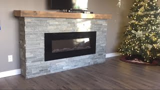 Assembling TV stand with fireplace