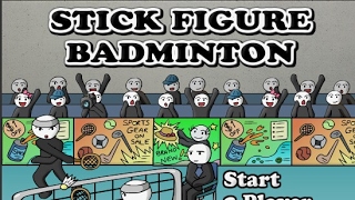 Stick Figure Badminton - Flash Game At Y8.COM screenshot 1