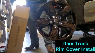 Install Pickup Truck Wheel Skins Hub Cap Rim Covers on My Dodge Ram