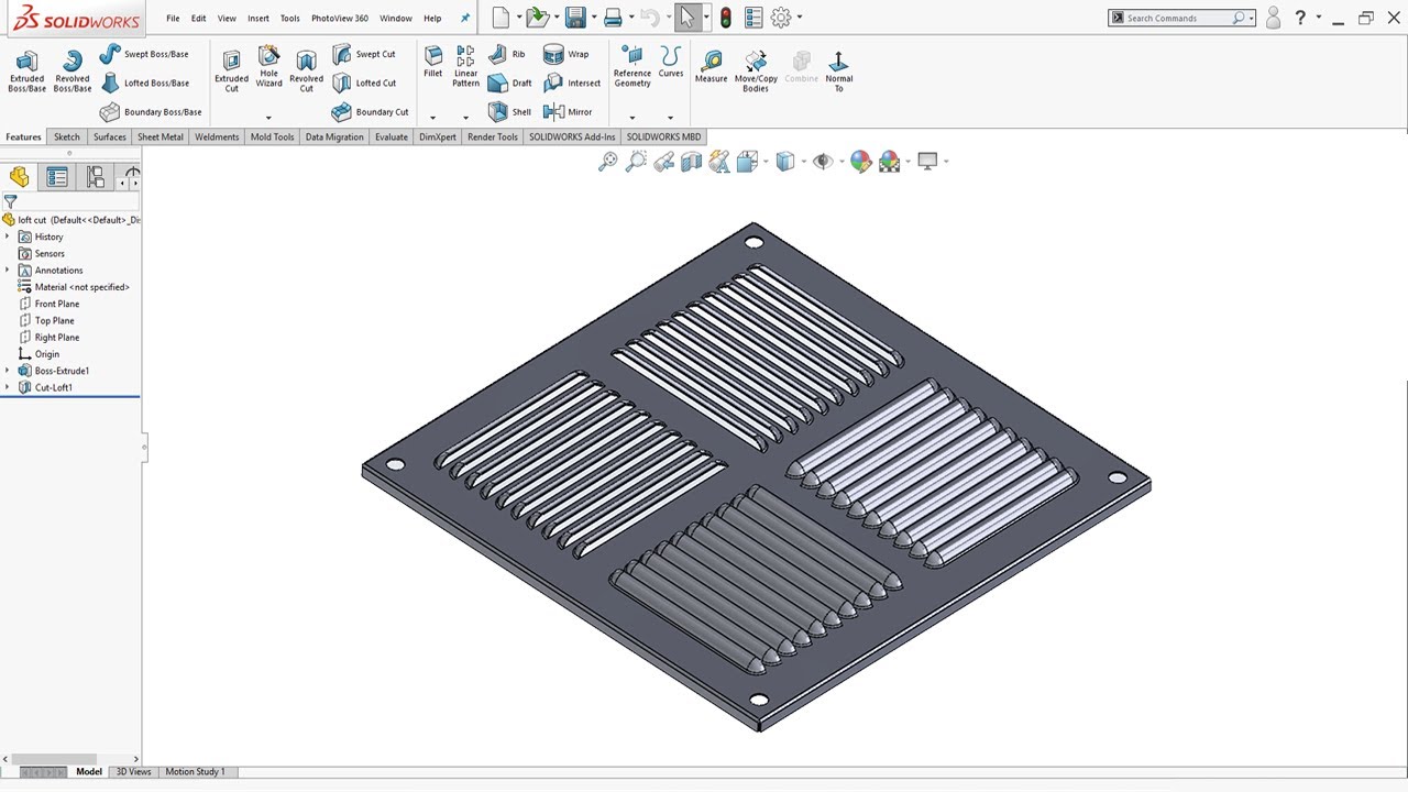 SolidWorks Sheet Metal Tutorial | Forming Tool SolidWorks - YouTube