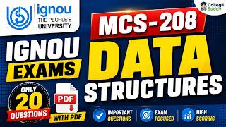 MCS - 208 || Data Structures || One Shot || With Notes