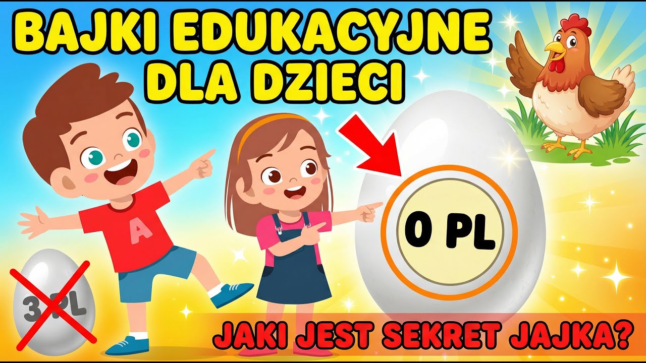 🥚 Bajki EDUKACYJNE o JEDZENIU z Zagadkami dla Dzieci – Jajka i Czekolada | PO POLSKU 🍫