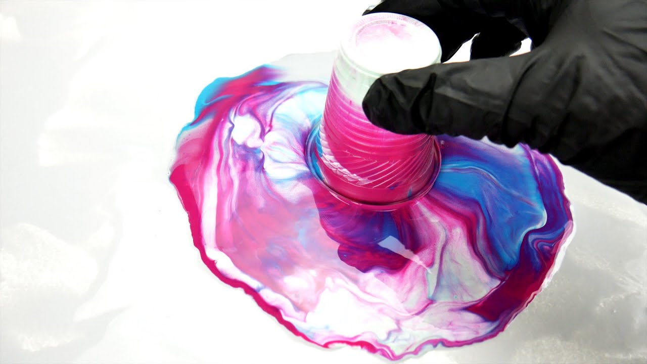 Incredibly Satisfying Acrylic Pouring painting for beginners YouTube