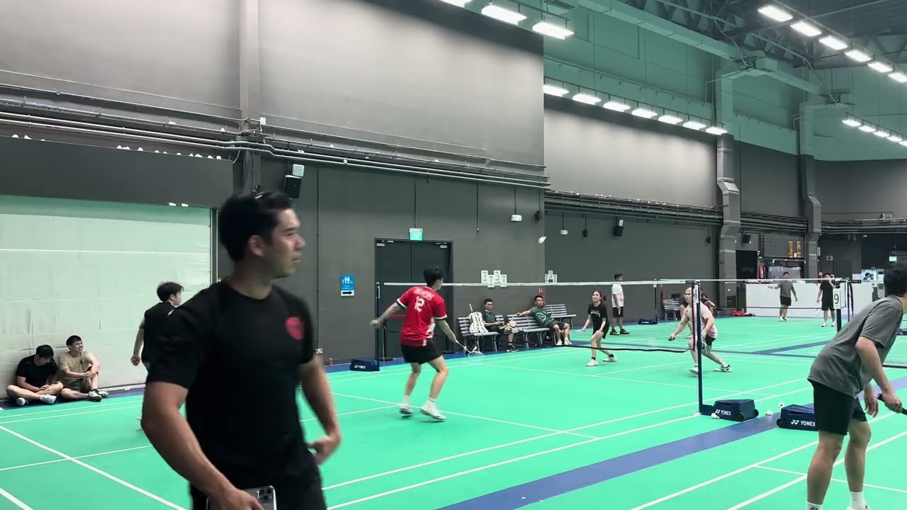 Badminton - Rachel/Aug VS Doug/Andon