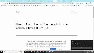 TWO NAME COMBINER TOOL TO CREATE UNIQUE NAMES