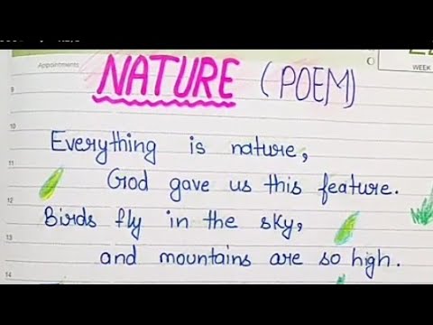 ਕੁਦਰਤ &rsquo;ਤੇ ਕਵਿਤਾ | ਕੁਦਰਤ ਦੀ ਕਵਿਤਾ | ਅੰਗਰੇਜ਼ੀ ਵਿਚ ਕੁਦਰਤ &rsquo;ਤੇ ਕਵਿਤਾ |