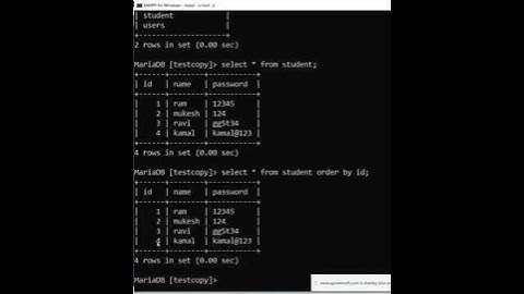 oder by in sql #sql #mysql #backend #sqlserver #programminglanguage #viralvideo #programming