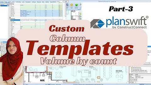 PLANSWIFT -EASY TEMPLATE CREATION -column volume by count tool-Part -3 #planswift  #template
