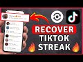 How To RECOVER TikTok Streak Get Back Streak TikTok Tutorial