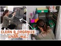 CLEAN &amp; ORGANIZE MY HOMESCHOOL STUFF WITH ME! (Cleaning Motivation)