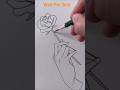 Rose Drawing In Hand🌹 Easy Pencil Sketch Tutorial #shorts #pencilart