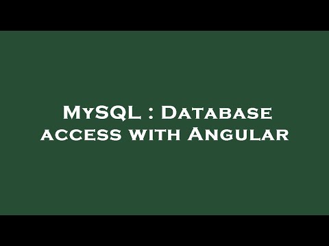 MySQL : Database