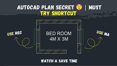 Auto Cad Plan Secret 🤫 | Must Try Shortcut | AutoCAD simple floor plan Tutorial | Cad tips