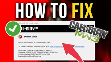 How To Fix Call of Duty DirectX Encountered An Unrecoverable Error - Full Tutorial