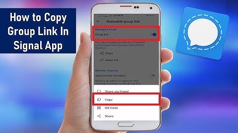 How to Copy Group Link In Signal App