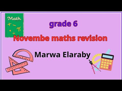 Grade 6 Maths November Revision Marwa Elaraby 2026