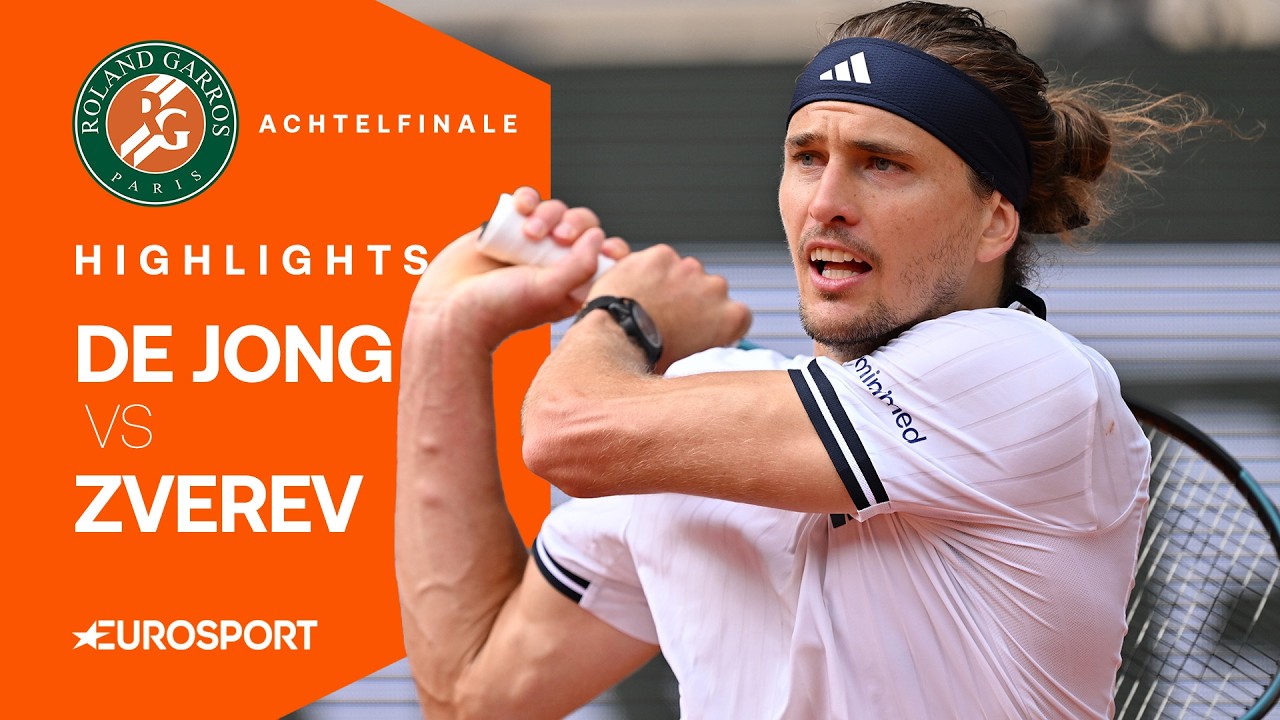 Zverev im Achtelfinale gegen de Jong | Highlights deutsch | French Open 2026 | Roland-Garros