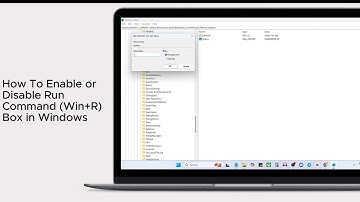How To Enable or Disable Run Command (Win+R) Box in Windows
