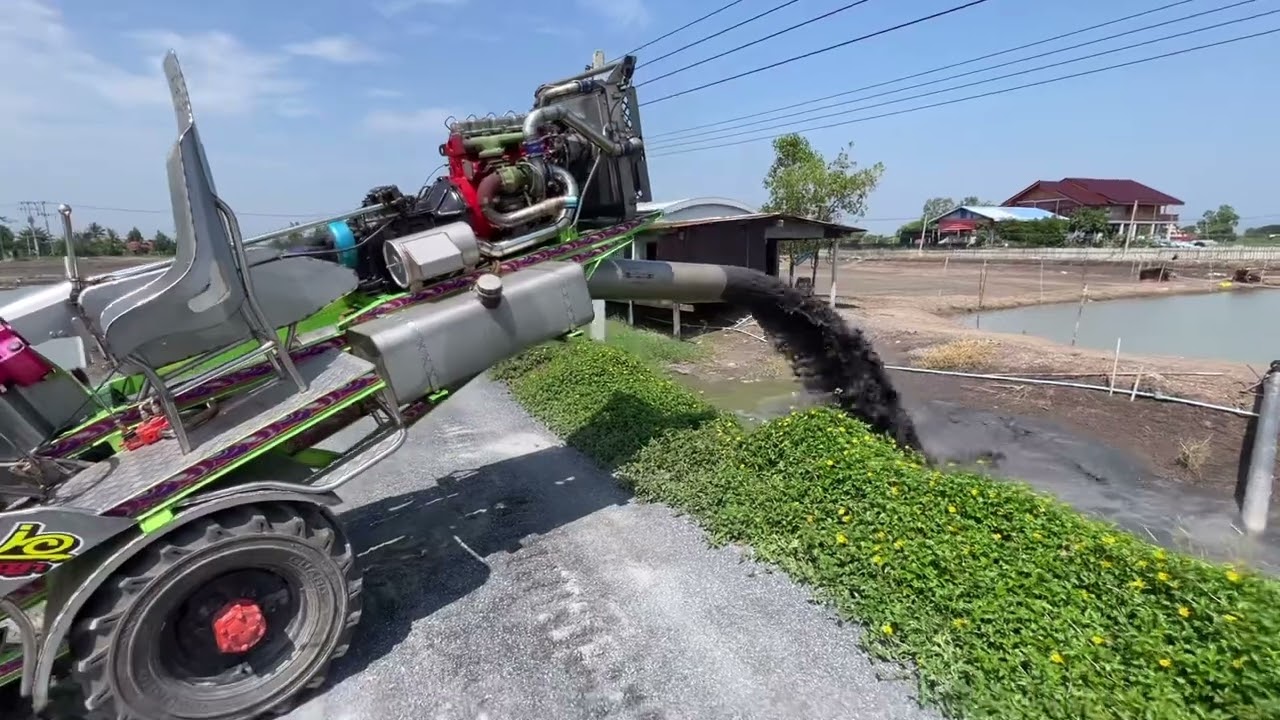 ตั้งท่อสูบน้ำกันครับ ท่อ10“ยาว5วา2ศอกเครื่องHino wo4d turbo