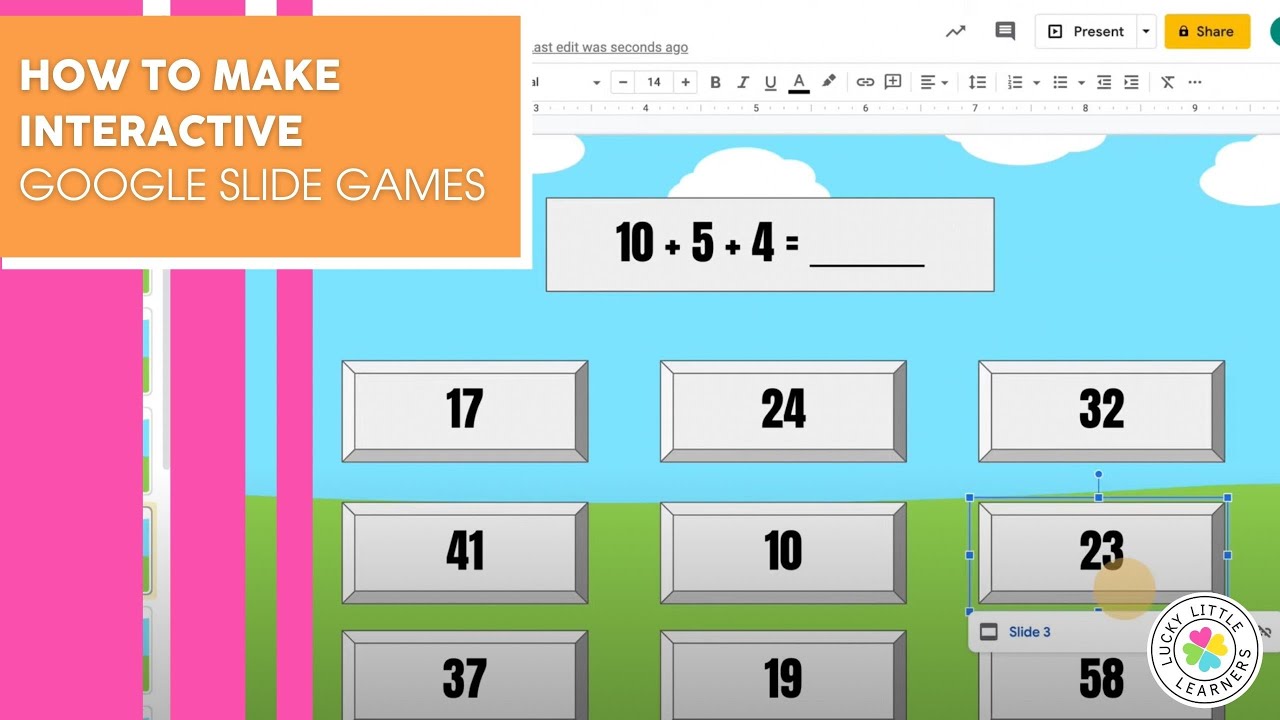 How to create your own 'app' game using Google slides 