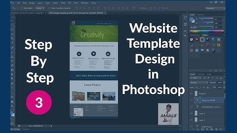 Website Template Design in Photoshop - (Part 3)