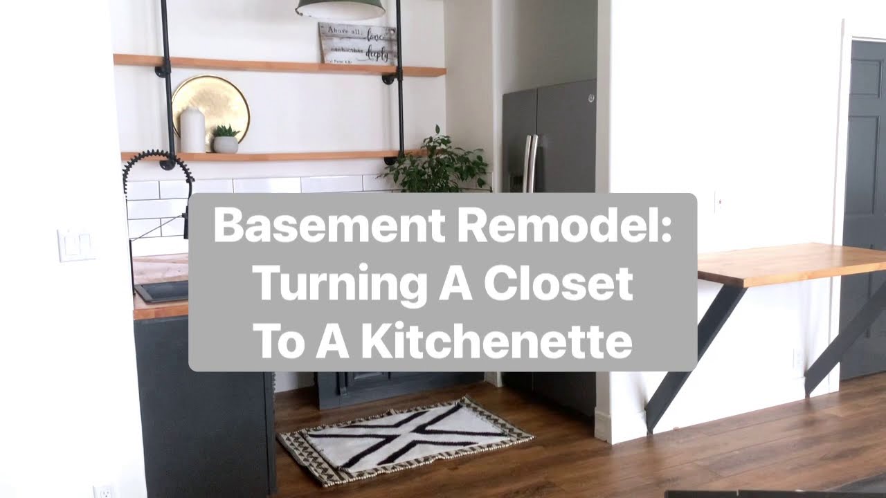 Basement Remodel: Closet Turns Into Kitchenette - Krista Gilbert