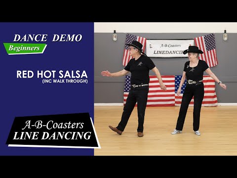 RED HOT SALSA - Line Dance Demo & Walk Through