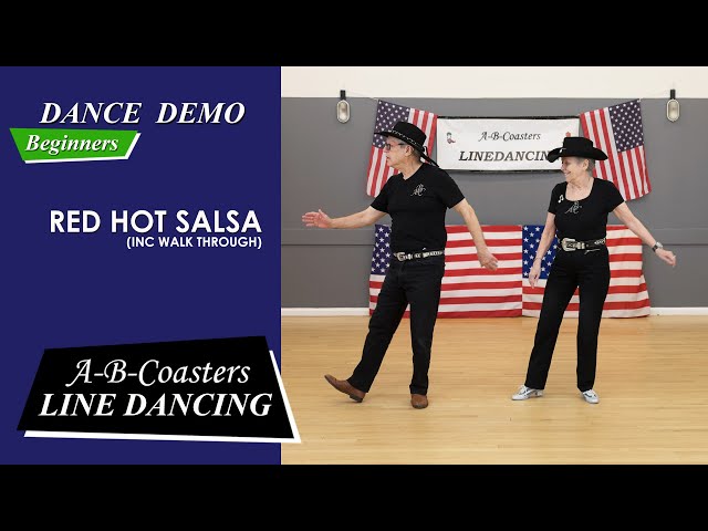 RED HOT SALSA - Line Dance Demo & Walk Through class=