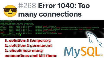 MySQL Error 1040 : Too many connections with all solutions
