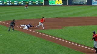 HOU@MIL: Castro, Gonzalez turn 2-5-4 double play
