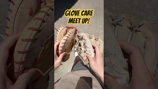 Mother & Father wanting to fix up their daughter’s gloves! 🫡🩷 #softball #restoration