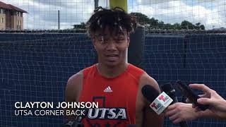 UTSA Fall Practice Report with CB Clayton Johnson 8.7.18