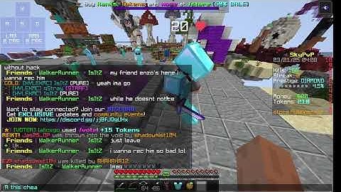 Enzocoy Hacking So Hard in HylexMC SkyPvP(Insta Ban)