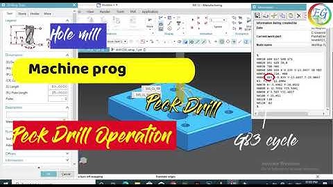 Peck drill operation by using NX CAM