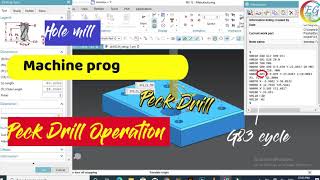 Peck drill operation by using NX CAM