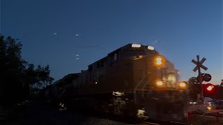 UP 5850 leads northbound empty coal train in Buda, Texas on the Fourth of July!