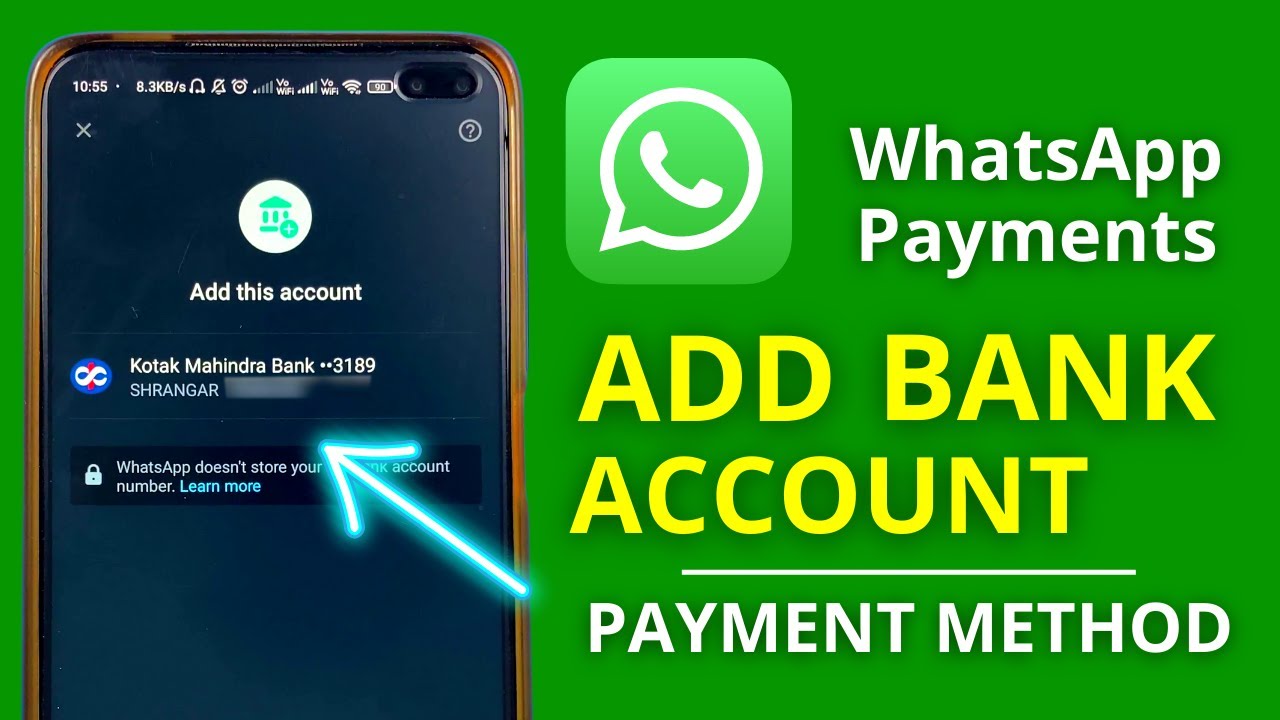How to Add Bank Account in WhatsApp Payments? | Add Payments Method in ...