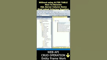 Using sp_rename Rename Table Column SQL Server Interview Questions