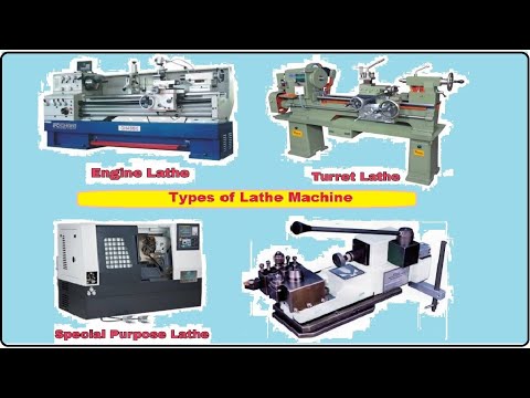 Types of Lathe machine - Engine Lathe, Turret Lathe, Special Purpose ...