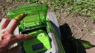 Demonstration Of Earthwise 40V Cordless Tiller Cultivator For Small and Medium Sized Gardens
