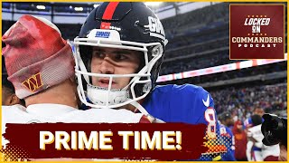 Washington Commanders to Rematch With New York Giants In Prime Time!