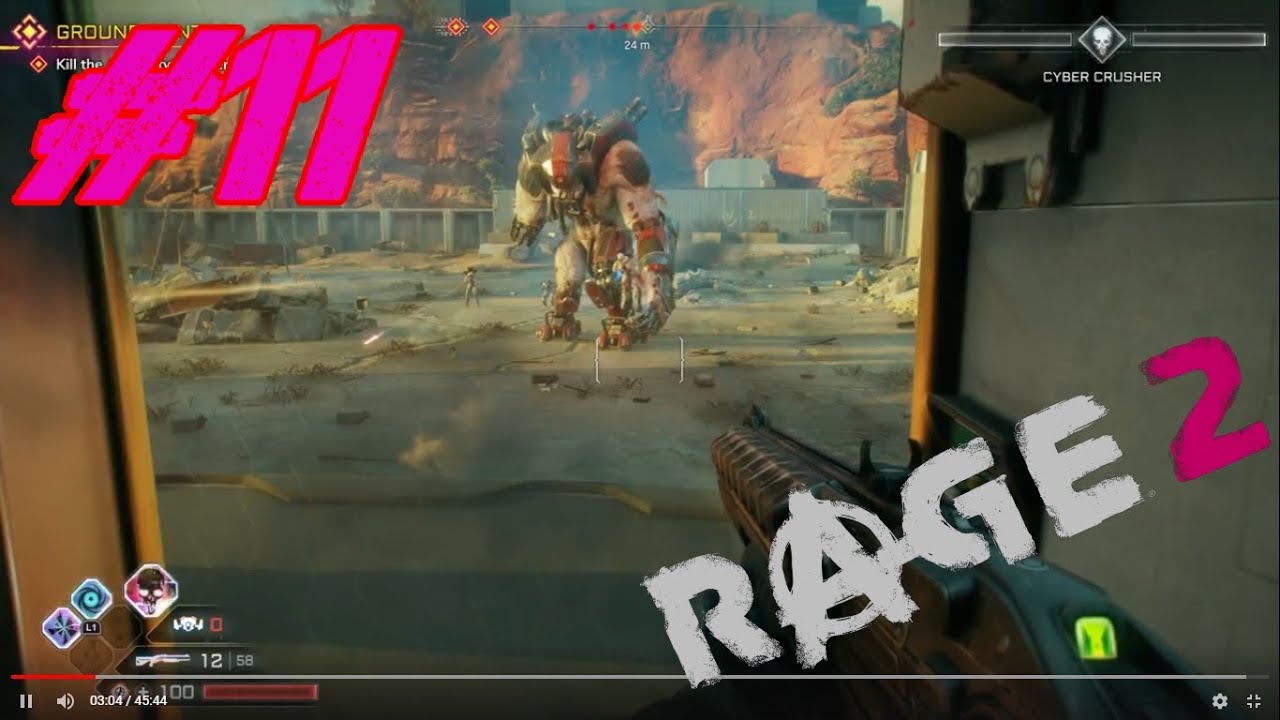 RAGE 2 playthrough 11 PS4 (Mission Ground Control & Drivable Mech
