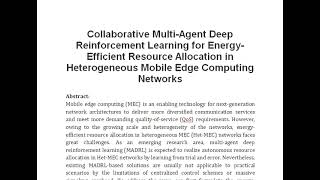 Collaborative Multi Agent Deep Reinforcement Learning for Energy Efficient Resource Allocation in He